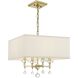 Paxton 4 Light 16 inch Aged Brass Mini Chandelier Ceiling Light