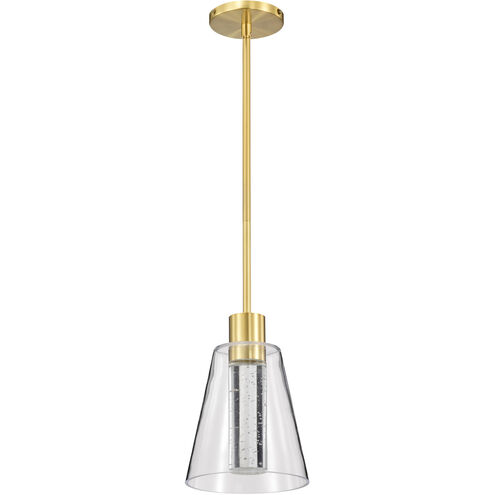 Aura LED 7.25 inch Brushed Brass Pendant Ceiling Light