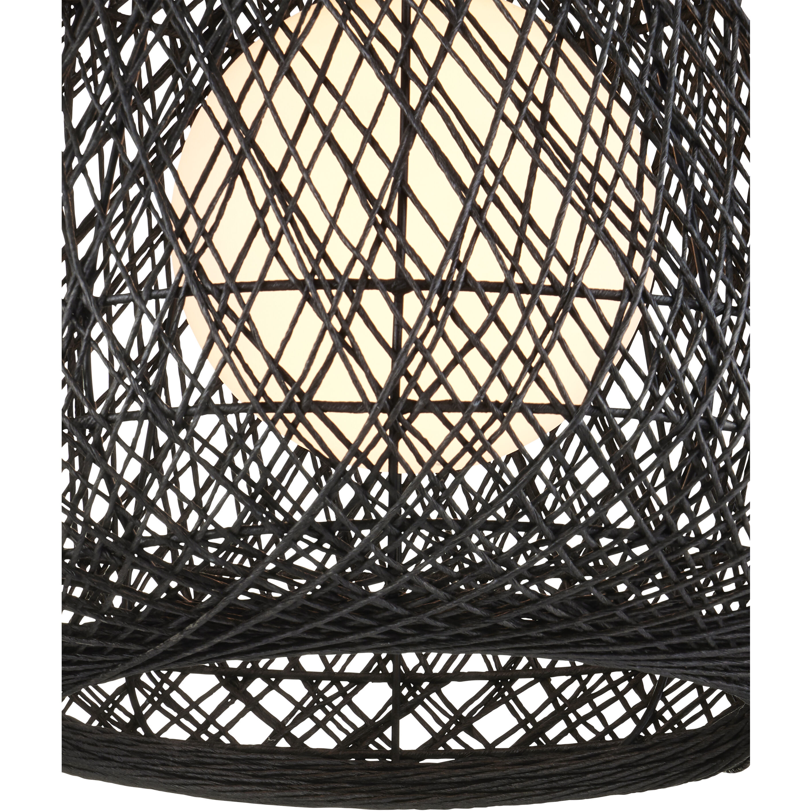 Osbert 1 Light 21.75 inch Black/Satin Black/White Pendant Ceiling Light