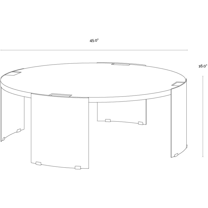 Gallus 45 X 16 inch Carbon Outdoor Coffee Table