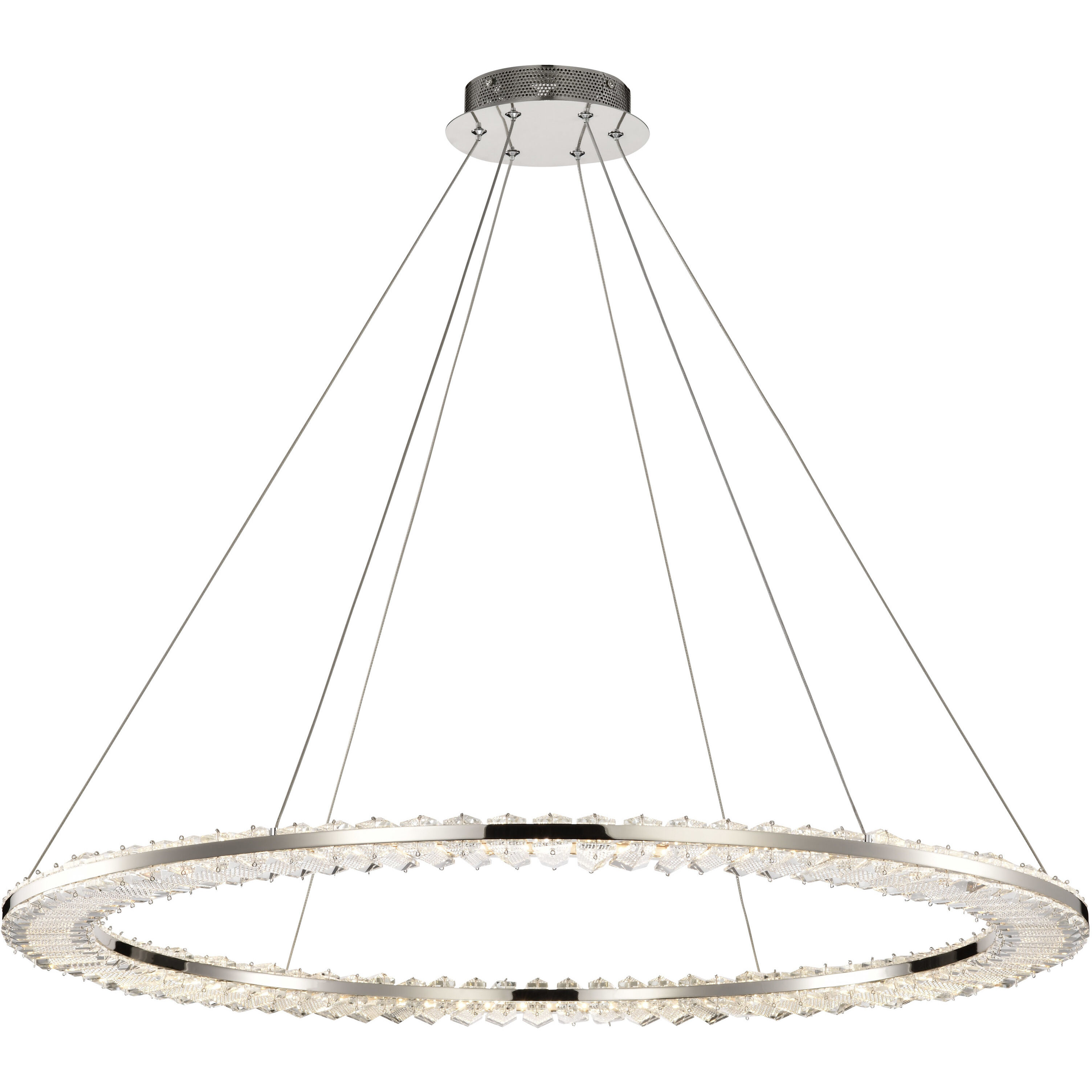 Nova LED 35.88 inch Polished Nickel Pendant Ceiling Light
