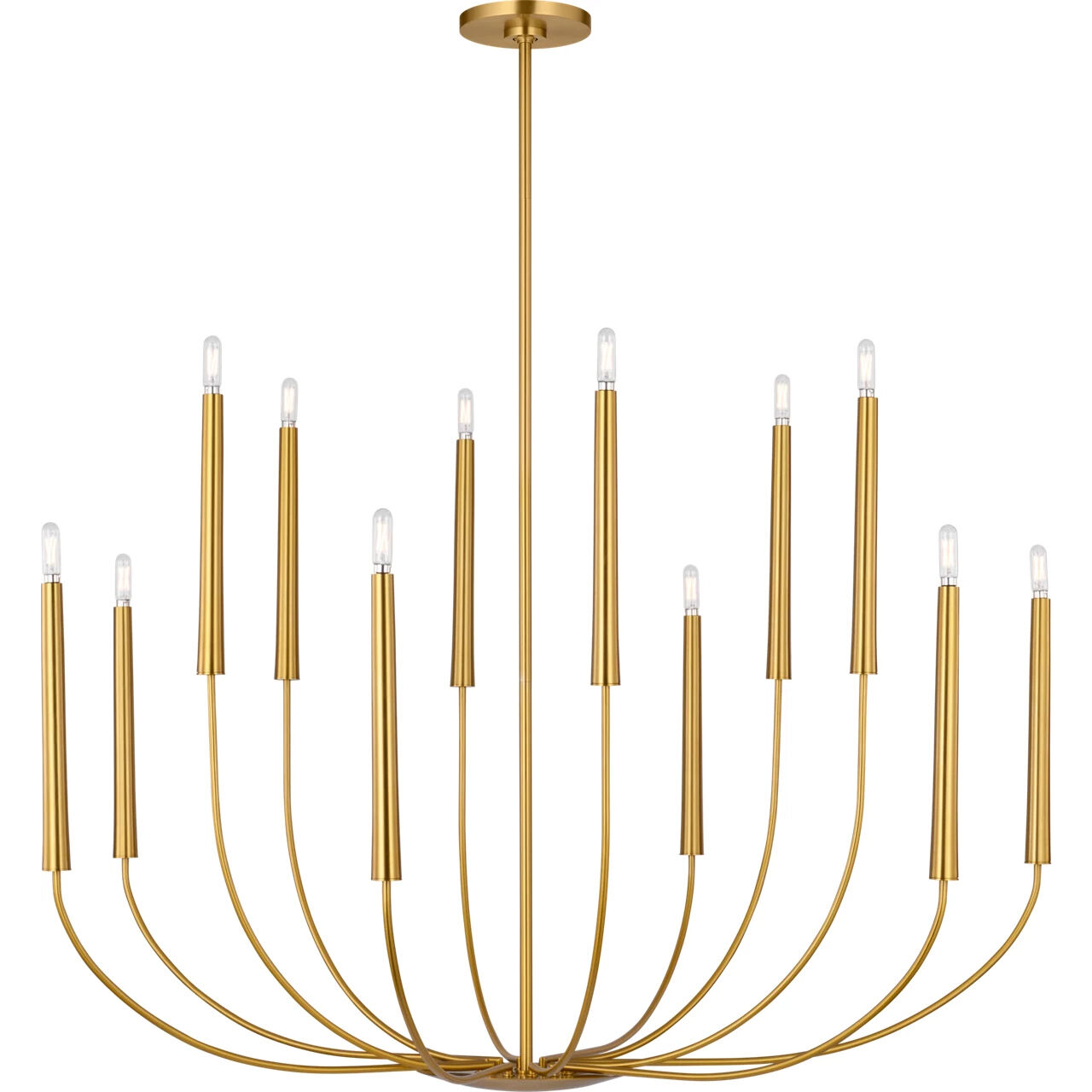 Ellen DeGeneres Lois 12 Light 48 inch Burnished Brass Chandelier Ceiling Light
