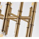 Canada 42 Light 14 inch Gold Chandelier Ceiling Light, Bamboo Pipe 