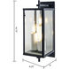 Back Bay 3 Light 16.75 inch Matte Black Outdoor Wall Sconce