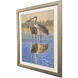 Reflection Blue and Beige and Multi Framed Art