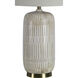 Pierce 29 inch 100.00 watt Cream and Antique Brass Table Lamp Portable Light