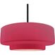 Radiance LED 16.25 inch Matte Black and Cerise Pendant Ceiling Light