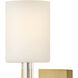 Anika 1 Light 6.25 inch Lacquered Brass Bath Sconce Wall Light