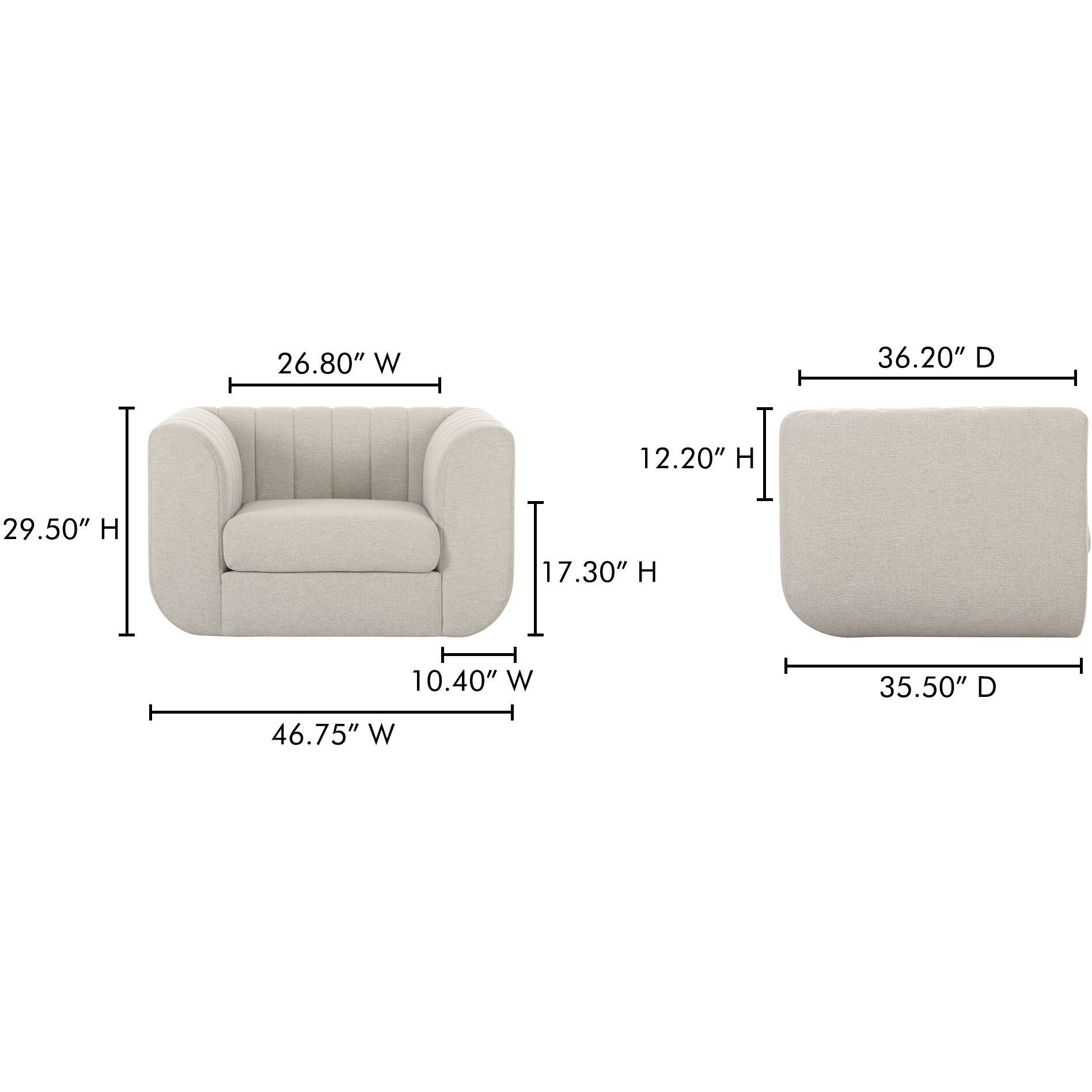 Rosy Beige Lounge Chair