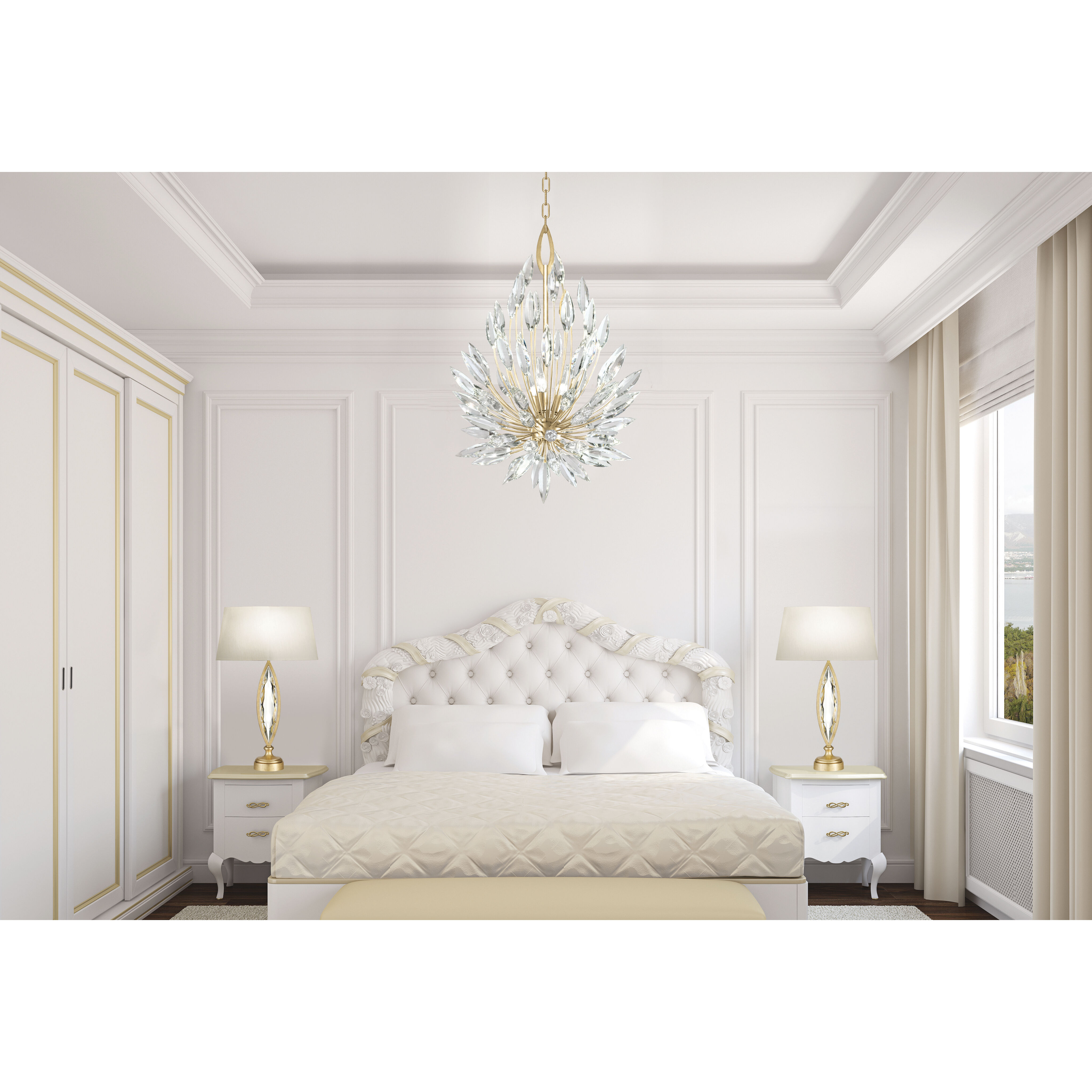 Lily Buds 3 Light 19 inch Silver Pendant Ceiling Light