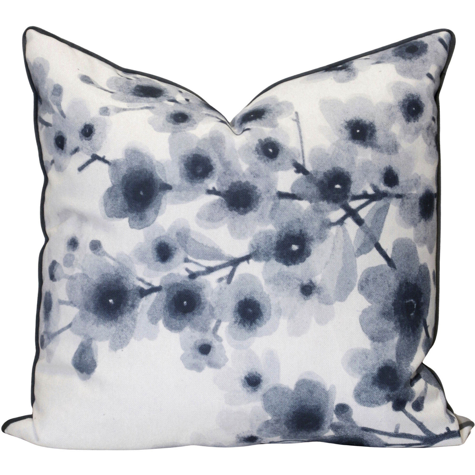 Cameron 24 X 6.5 inch Blue and White Pillow