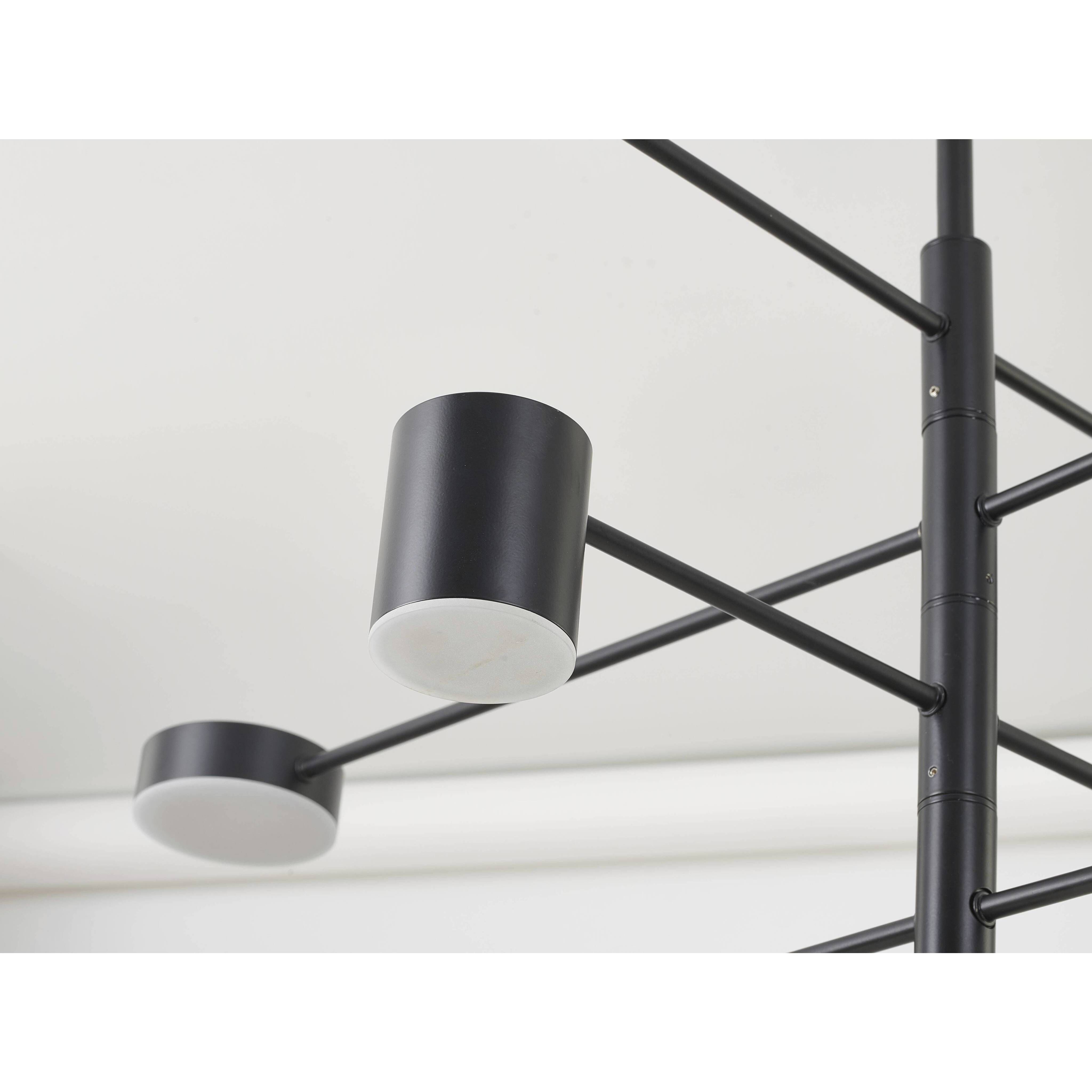 Canada LED 40 inch Black Chandelier Ceiling Light