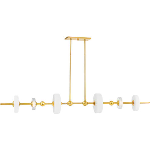 Maynard LED 60 inch Aged Brass Linear Pendant Ceiling Light