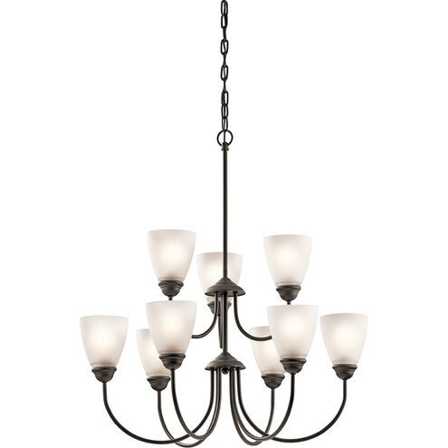 Jolie 9 Light 28 inch Olde Bronze Chandelier 2 Tier Ceiling Light in Incandescent, 2 Tier