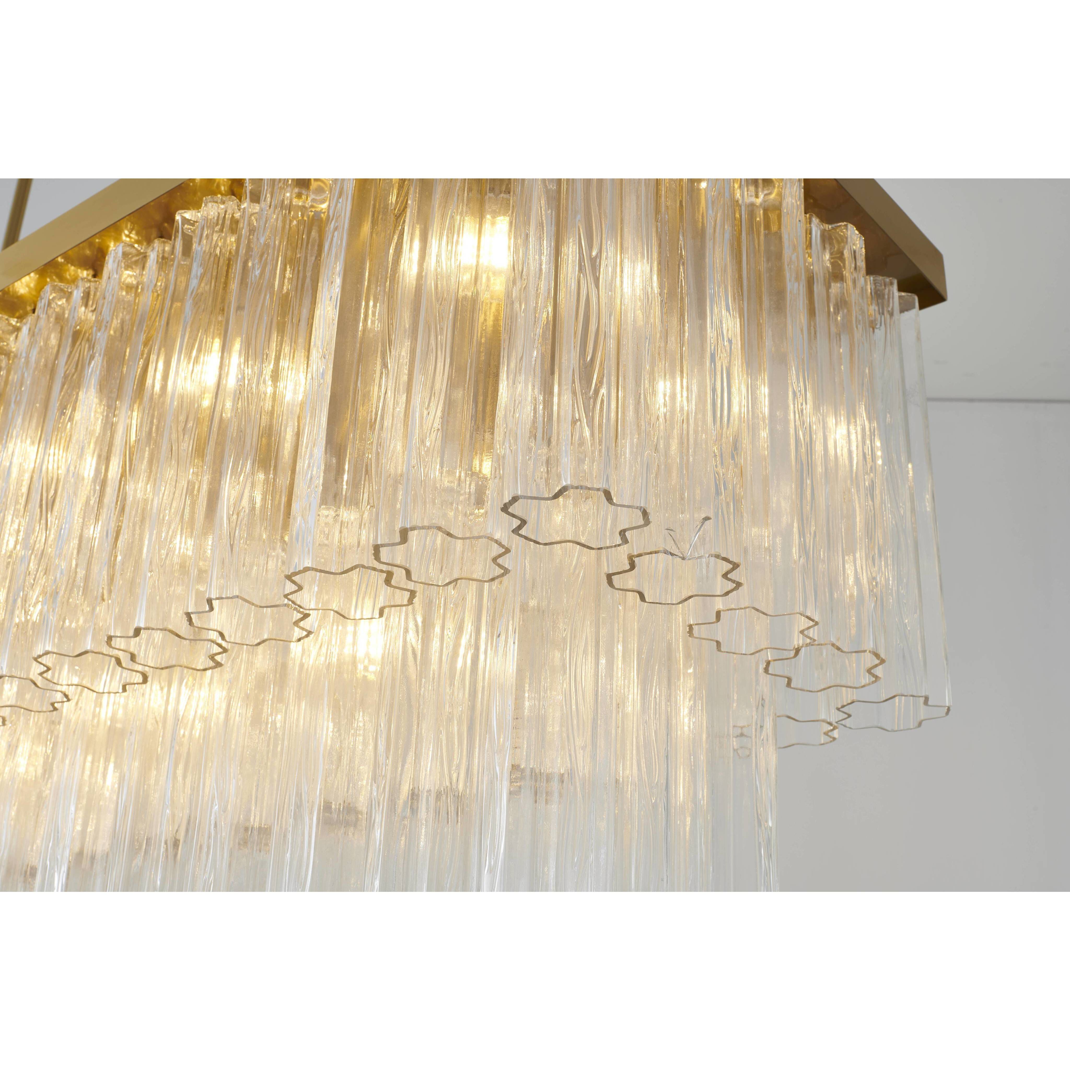 Canada 14 Light 16 inch Satin Brass Chandelier Ceiling Light