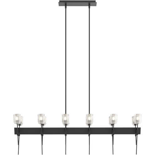Echo 12 Light 48 inch Black Linear Pendant Ceiling Light