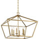 Townsend 6 Light 26 inch Warm Brass Pendant Ceiling Light, Essentials