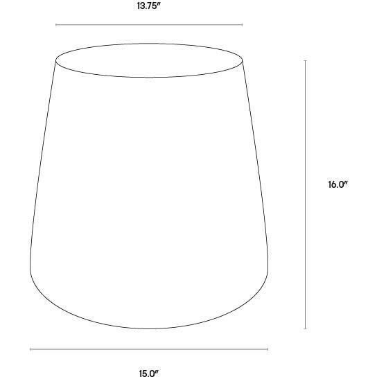 Aries 16 X 15 inch Marble Look / White Outdoor End Table