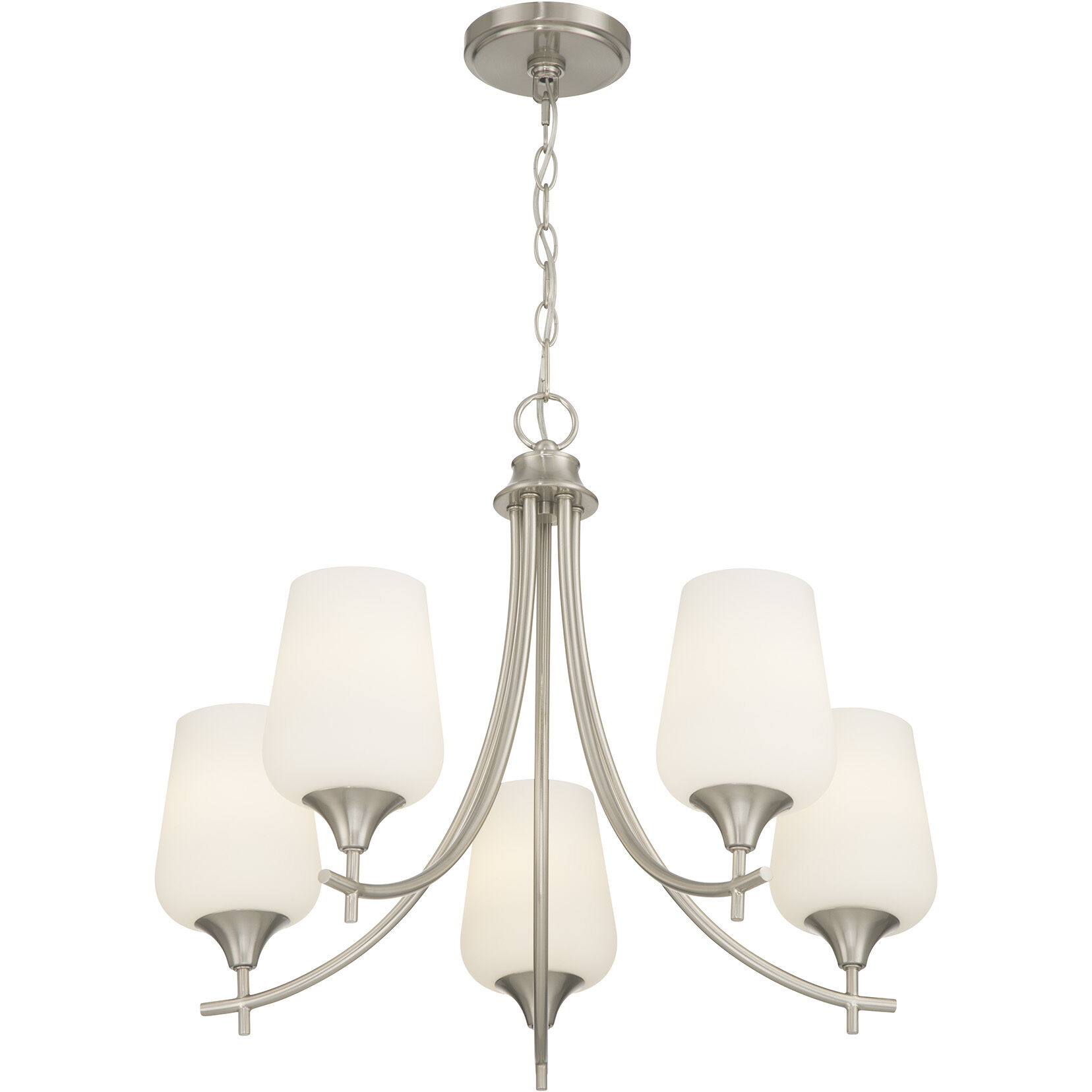 Octave 5 Light Satin Nickel Chandelier Ceiling Light, Essentials