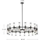 Revolve 36 Light 48.13 inch Clear Glass/Natural Brass Chandelier Ceiling Light