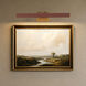 Gemma 25 watt 21 inch Vintage Brass Picture Light Wall Light in Burgundy