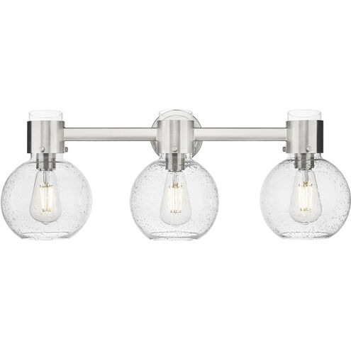 Downtown Urban Lawton Sphere 3 Light 24 inch Brushed Satin Nickel Bath Vanity Light Wall Light in Seedy