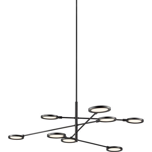 Spectica LED 52.9 inch Matte Black Linear Chandelier Ceiling Light in LED 90 CRI 3000K, Integrated LED