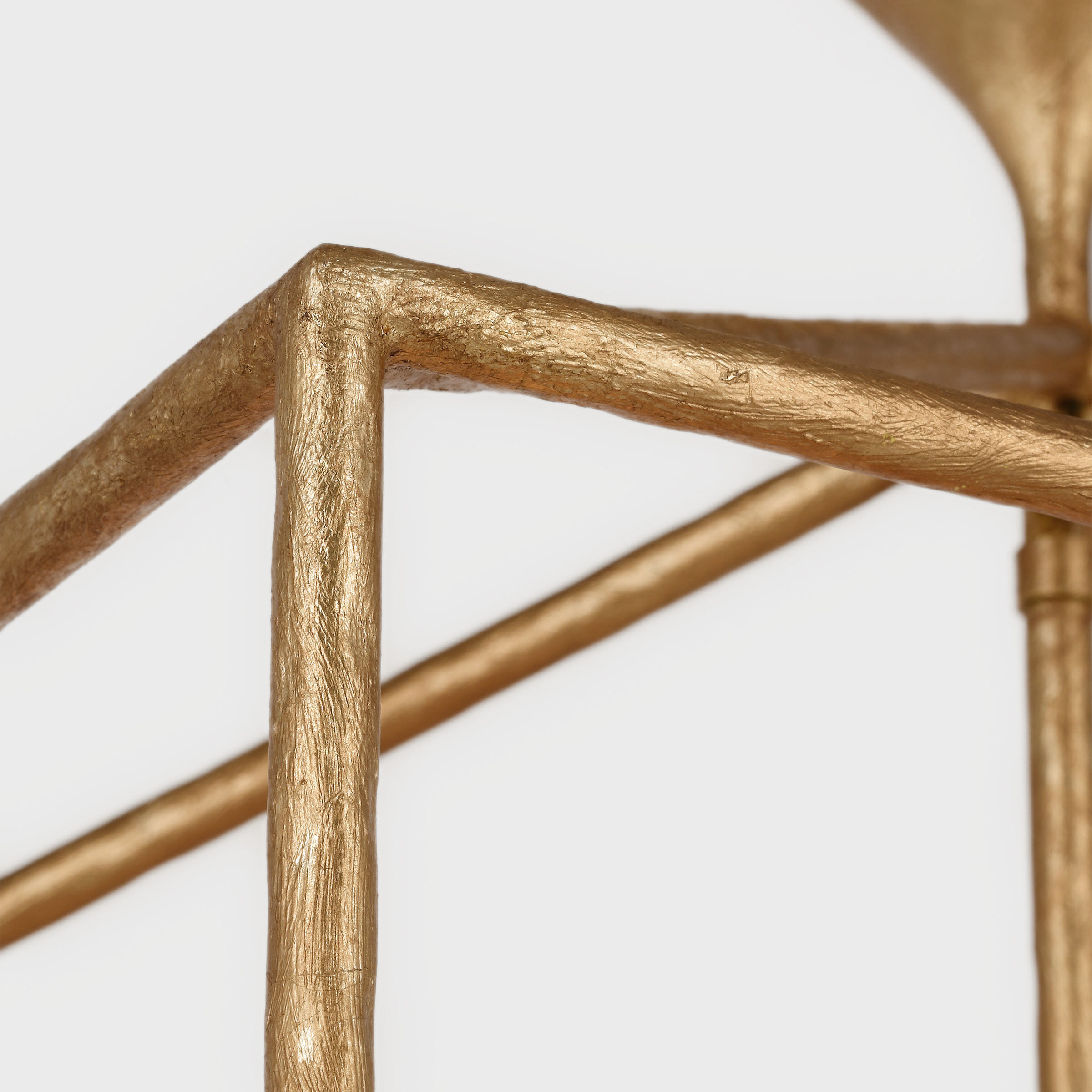 Julie Neill Alberto LED 24 inch Antique Gold Leaf Open Cage Lantern Ceiling Light, Large