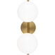 ED Ellen DeGeneres Lune 2 Light 17.88 inch Burnished Brass Vanity Light Wall Light