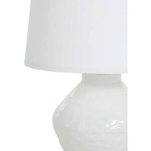 Osborn 26.5 inch Textured White / Antique Brass Table Lamp Portable Light