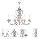 Caldwell 8 Light 37 inch Brushed Nickel Chandelier Ceiling Light