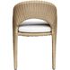 Kavali Natural Honey and Oyster White Outdoor Dining Chair