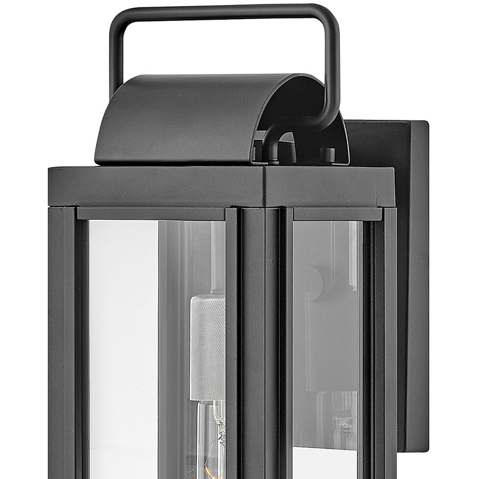 Heritage Sag Harbor Outdoor Wall Mount Lantern in Black, Non-LED