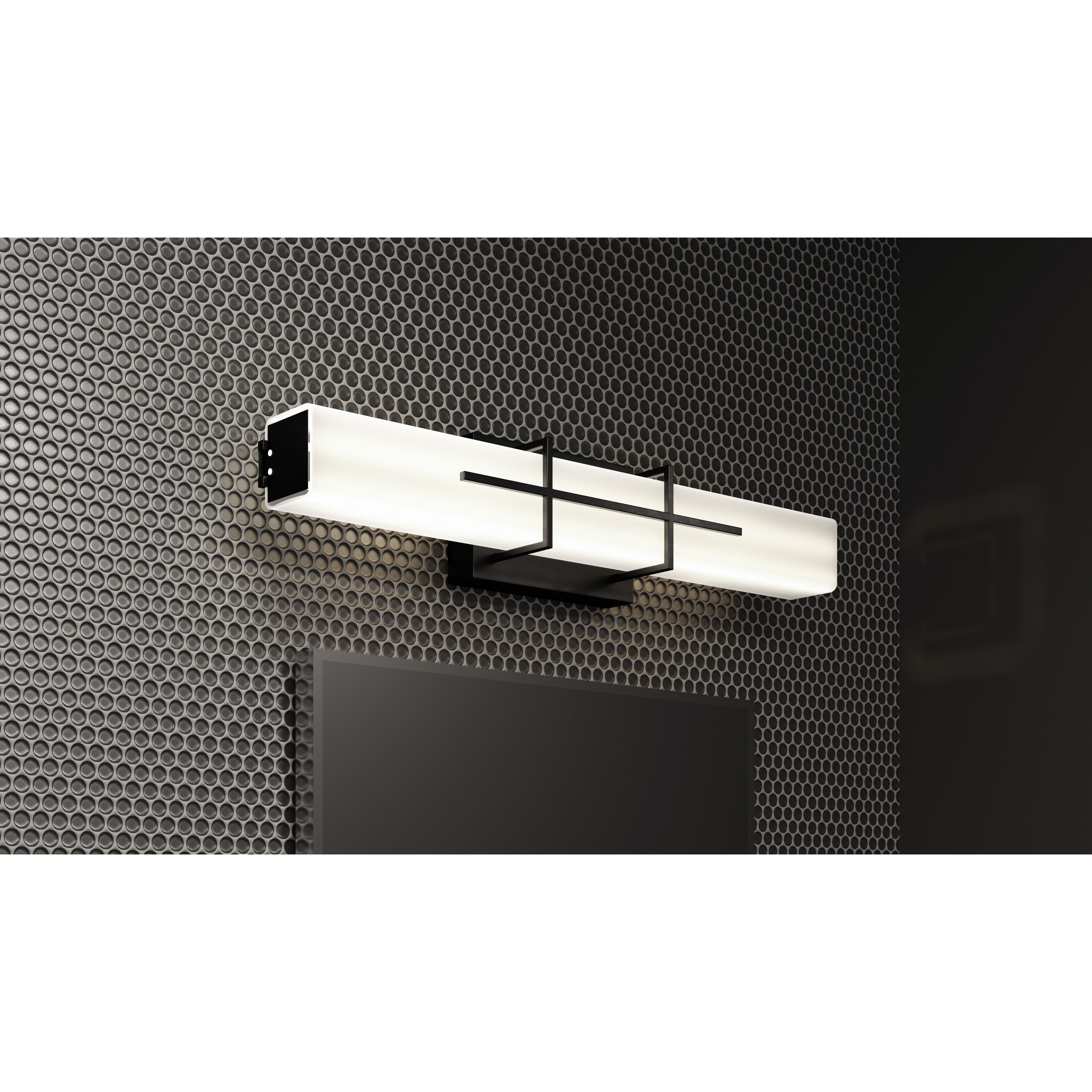 Gemini LED 22.5 inch Matte Black Bath Light Wall Light