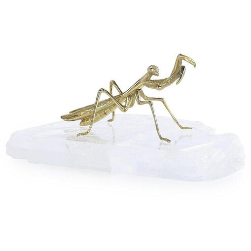 Brass Mantis 11.25 X 5.75 inch Sculpture