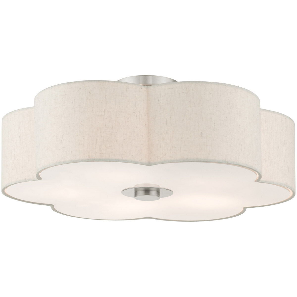 Solstice 5 Light 22 inch Brushed Nickel Semi Flush Ceiling Light