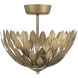 Merylmint 4 Light 15.75 inch Painted Aged Brass Semi-Flush Mount Ceiling Light