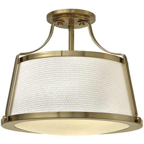 Charlotte 1 Light 16 inch Brushed Caramel Indoor Semi-Flush Mount Ceiling Light