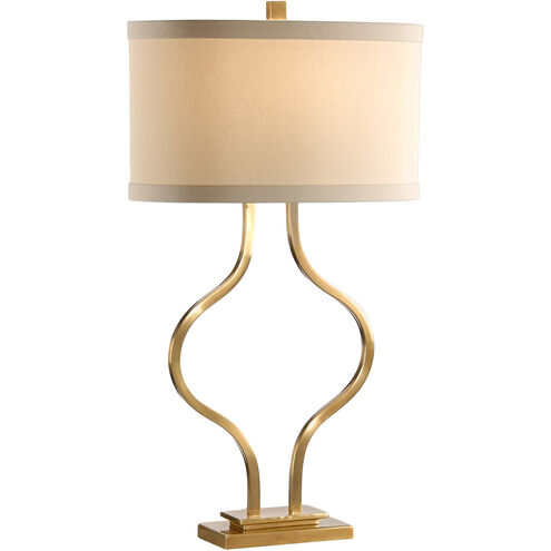 MarketPlace 31 inch 100 watt Hand Formed/Antique Brass Table Lamp Portable Light