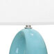 Fusion 27 inch 150 watt Egg Blue Table Lamp Portable Light