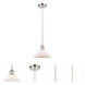 Ballston Orwell LED 8 inch Polished Nickel Mini Pendant Ceiling Light in Matte White Glass, Ballston
