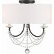 Delilah 3 Light 15.75 inch Semi-Flush Mount