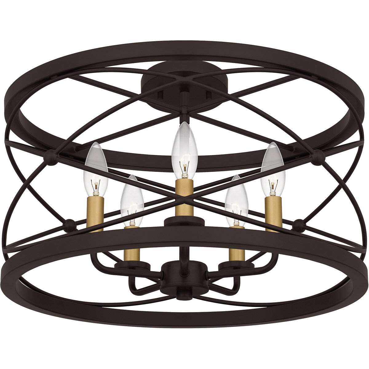 Potts 5 Light 19 inch Palladian Bronze Semi-Flush Mount Ceiling Light