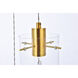 Hana 5 Light 36 inch Gold Linear Pendant Ceiling Light