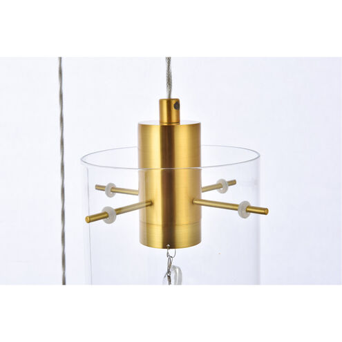 Hana 5 Light 36 inch Gold Linear Pendant Ceiling Light