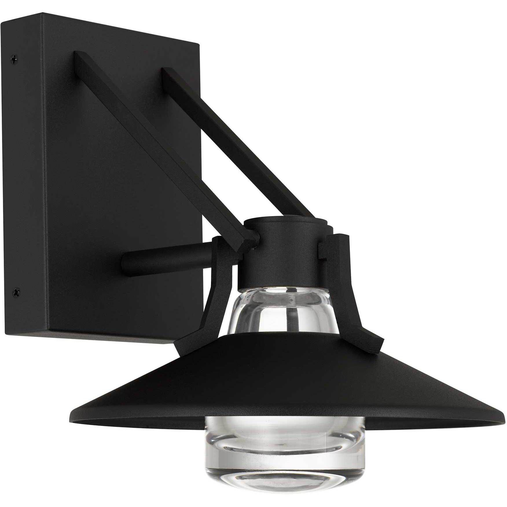 Radiant LED 9 inch Sand Black Outdoor Wall Sconce