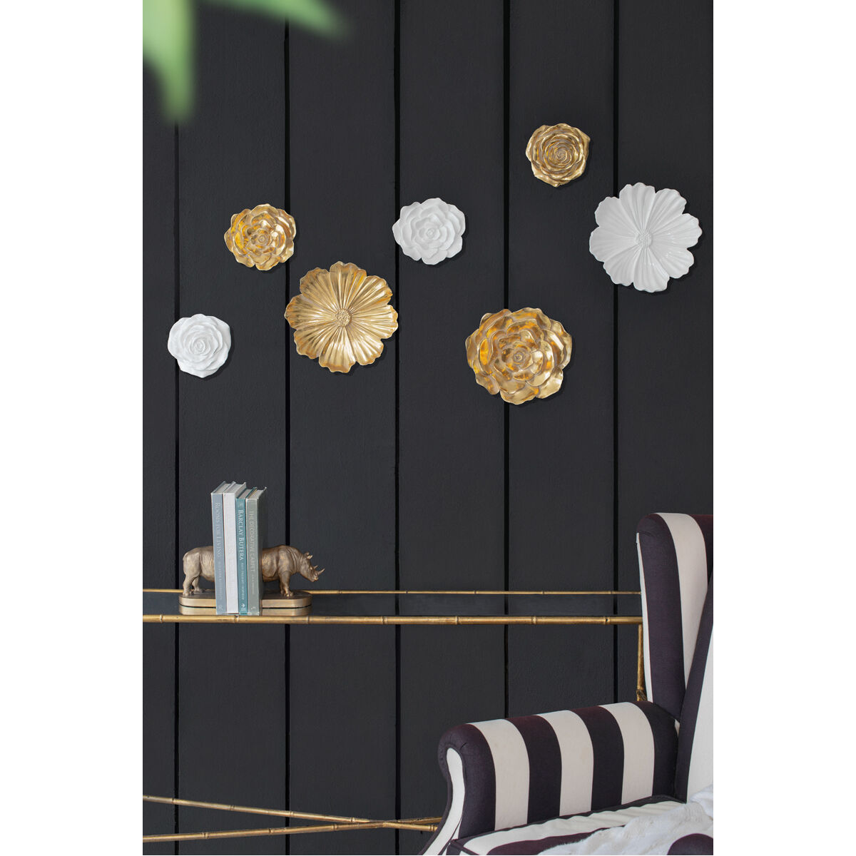 Floral Gold Wall Accent