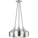 Waldorf 3 Light 21 inch Brushed Aluminum Cluster Pendant Ceiling Light