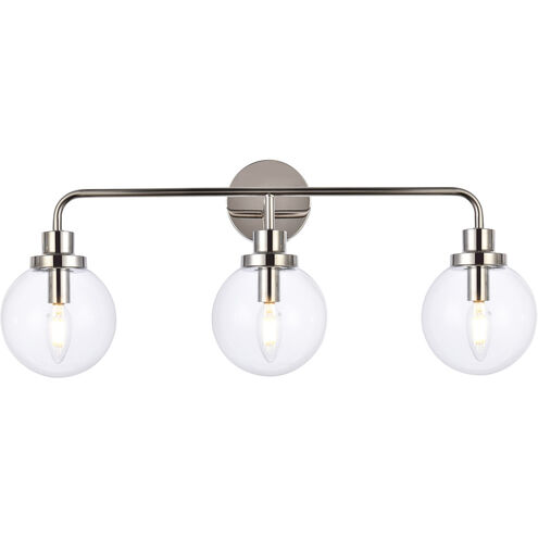 Hanson 3 Light 28 inch Polish Nickel Bath Sconce Wall Light
