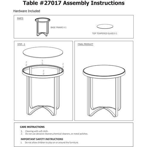 Carter 24.5 X 20 inch Bronze Side Table